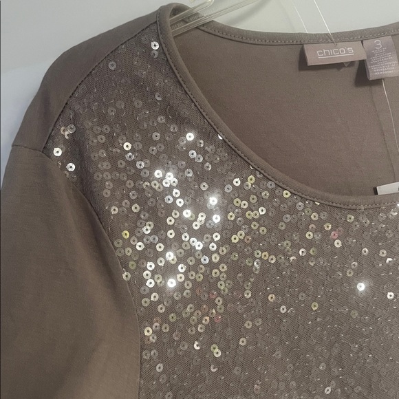 Chico's Sequin Shine Timeless Top - NWT - Picture 9 of 10